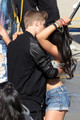 Bieber and the video girl - justin-bieber photo