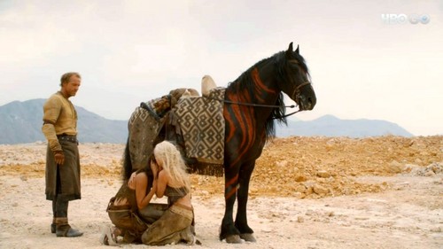 Daenerys with Irri and Jorah