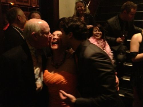  Darren Criss with his parents at the ACT Gala
