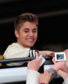 Justin Greeting Fans in UK Outside His Hotel - justin-bieber photo