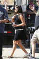 Lea Michele on set - glee photo