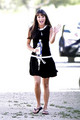 Lea Michele on set - glee photo