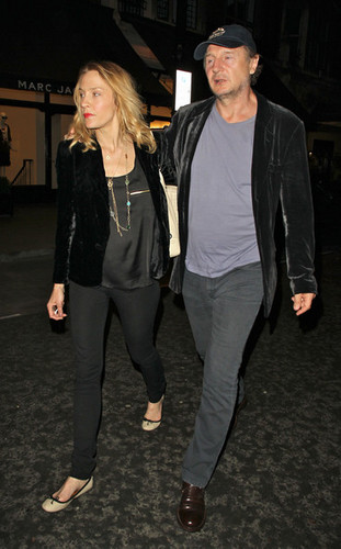  Liam Neeson and New Girlfriend Freya St. Johnston Out in London
