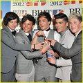 One Direction with their BRIT Award - one-direction photo