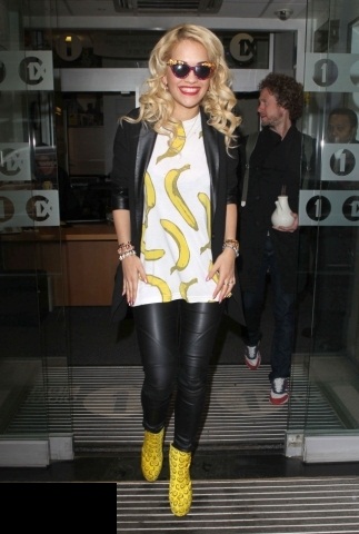 Rita Ora - Leaving BBC Radio 1 In London - April 18th 2012