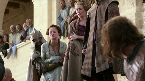  Sansa and Eddard with Cersei