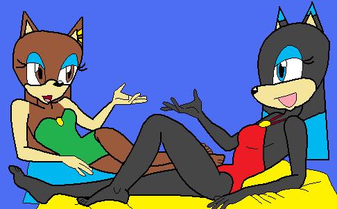 Victoria the hedgehog as me and Lune the hedgehog as my awesome friend at the beach