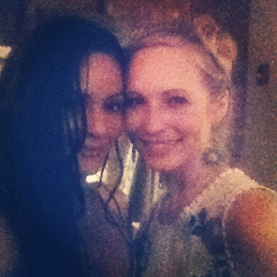 Candice with Persia White at the TVD Season 3 embrulho, envoltório party [05/04/12]