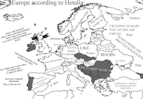  Eropah according to Hetalia fans.