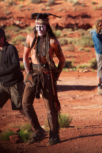  On the set of the lone ranger