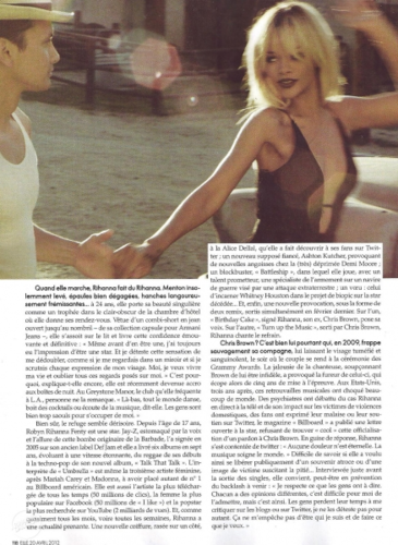 Rihanna - Magazine Scans - Elle France - May 2012