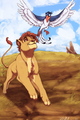 Simba and Zazu - the-lion-king fan art