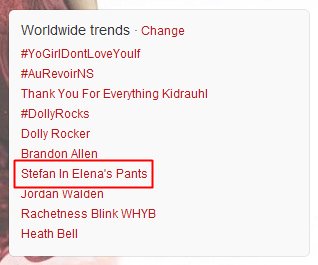 Stefan in Elena's Pants Trending World Wide