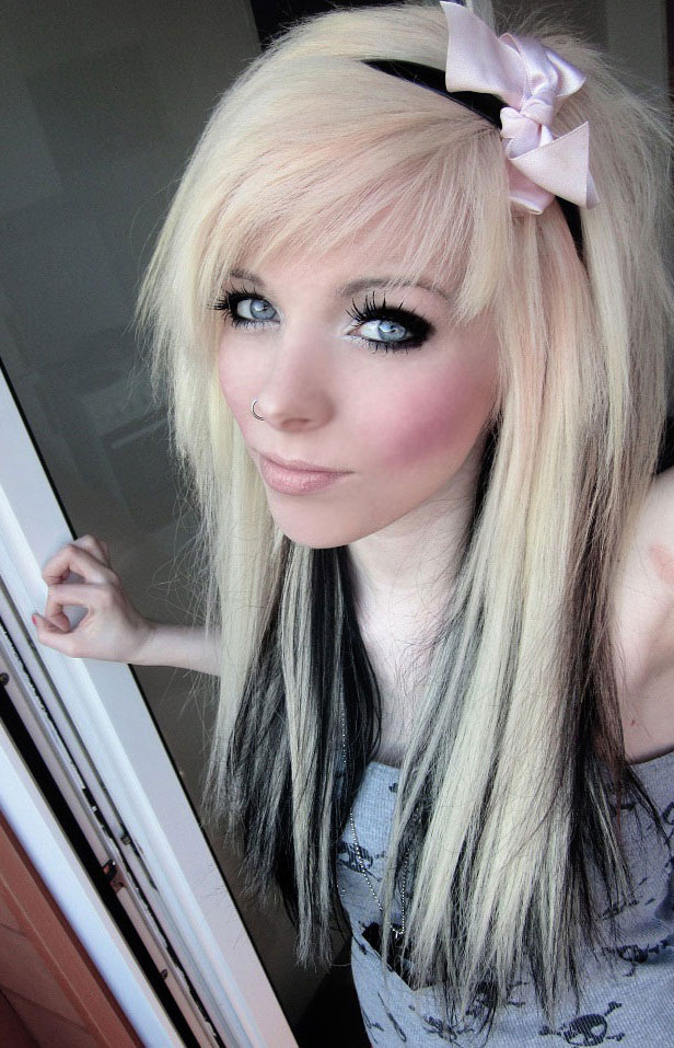 long black emo hairstyles for girls