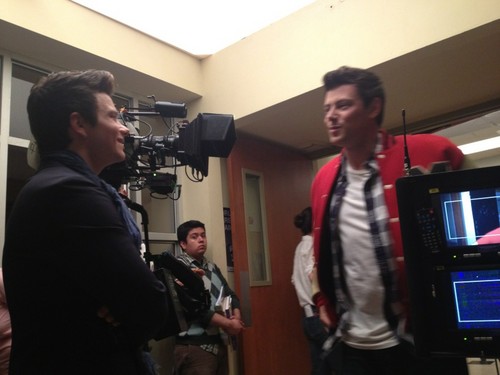 Cory last day on set of Glee for season 3