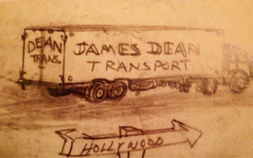 James Dean's High School Drawing