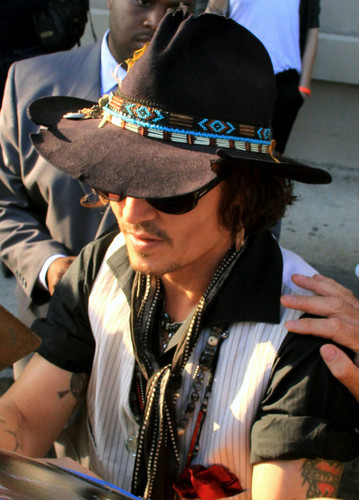  Johnny Depp after taping a 텔레비전 show