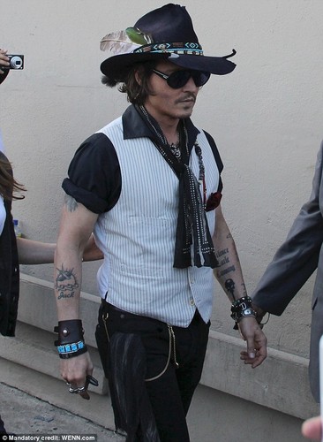  Johnny Depp after taping a 텔레비전 show