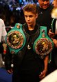 Justin Bieber and 50 Cent at Mayweather vs Cotto Fight - justin-bieber photo