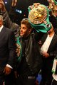 Justin Bieber and 50 Cent at Mayweather vs Cotto Fight - justin-bieber photo