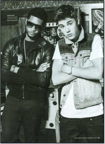 Justin Bieber and Usher in Billboard Magazine
