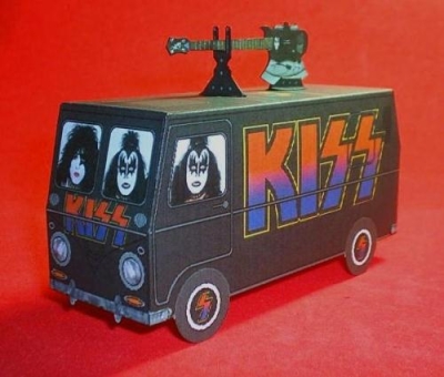  Kiss фургон, ван Free Papermodel
