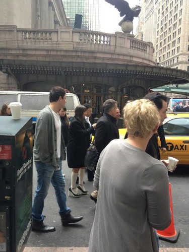 Lea and Cory filming in NYC