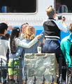 On set of Glee filming Goodbye episode - glee photo