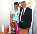 Sablikova Novak and trophy - martina-sablikova-and-petr-novak photo