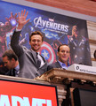 Tom Hiddleston & Clark Gregg at the New York Stock Exchange - tom-hiddleston photo