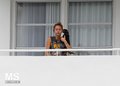 17/05 On The Balcony Of Her Hotel In Miami, Florida - miley-cyrus photo