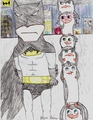 Batman and the penguins - penguins-of-madagascar fan art