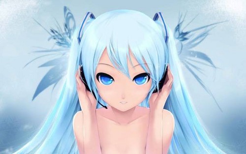  Blue anime Girl