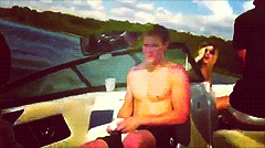 Chord on a boat during his vacation in Texas