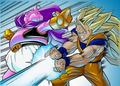 Goku SSJ3 vs Majin Buu - dragon-ball-z photo