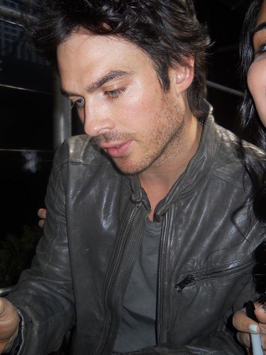 Ian in the CW Upfronts - Signing Autographs
