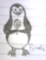 My hand-drawn Private - penguins-of-madagascar fan art