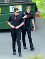 On Set of Glee Filming Nationals - cory-monteith photo