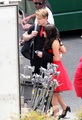 On Set of Glee Filming Nationals - lea-michele photo