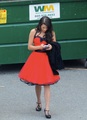 On Set of Glee Filming Nationals - lea-michele photo