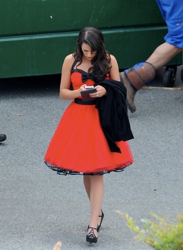 On Set of Glee Filming Nationals