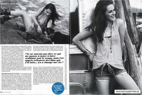  Scans of Kristen's feature in Elle magazine, France - 2012.
