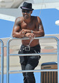 Shemar Moore Sips Champagne on a Yacht - shemar-moore photo