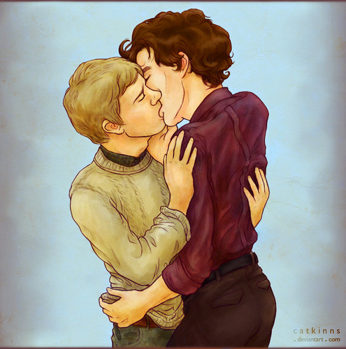 Sherlock BBC - Kiss Colored