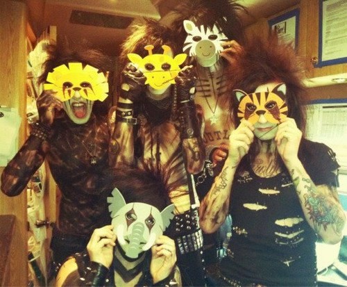 BVB members wearing masks