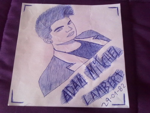  Drawing of Adam Lambert made par myself