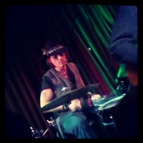 Johnny Depp at a concert by Bill Carter, Mint Club, May 25