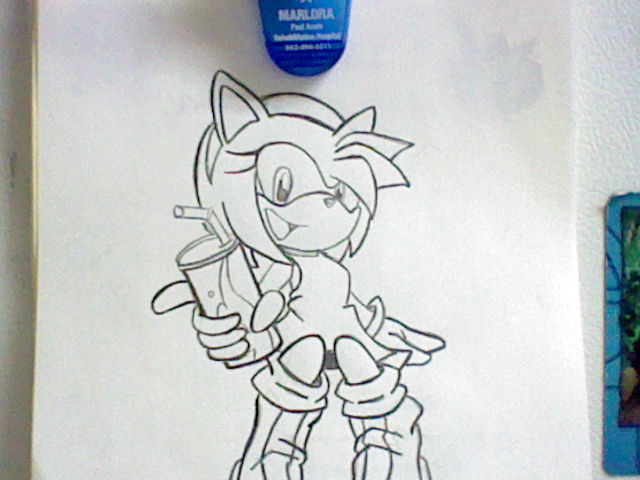 My drawing of Amy Rose - Amy Rose Fan Art (30965905) - Fanpop
