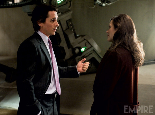  picha of Cottillard and Bale from The Dark Knight Rises from Empire magazine