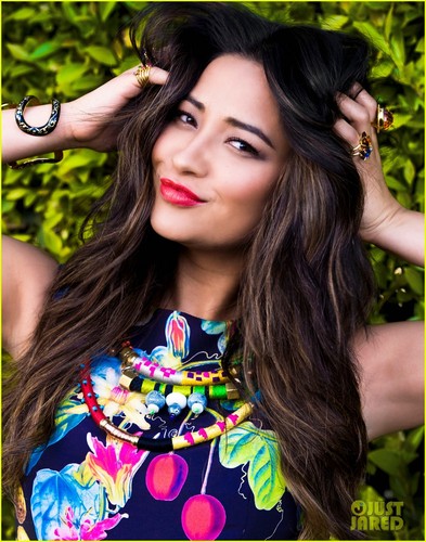 Shay in a photo shoot for Just Jared